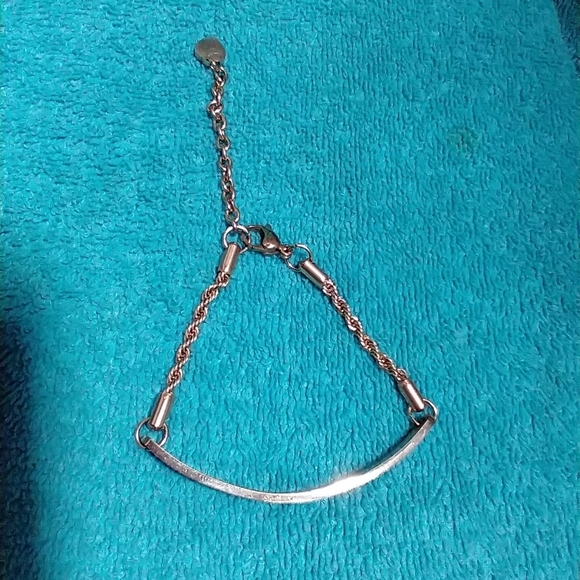 Goldtone Inspirational Chain Bar Bracelet Always Believe In Yourself Vintage - Picture 5 of 5